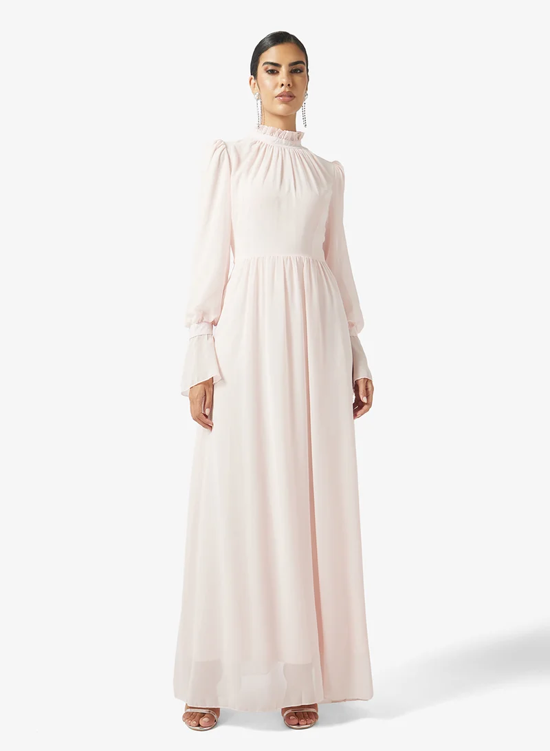 Khizana  Puff Sleeve Dress With Embellished Corset for Women | Best Price UAE