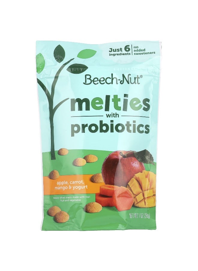 Beech-Nut, Melties with Probiotics, 8+ Months, Apple, Carrot, Mango & Yogurt, 1 oz (28 g) - Image 1