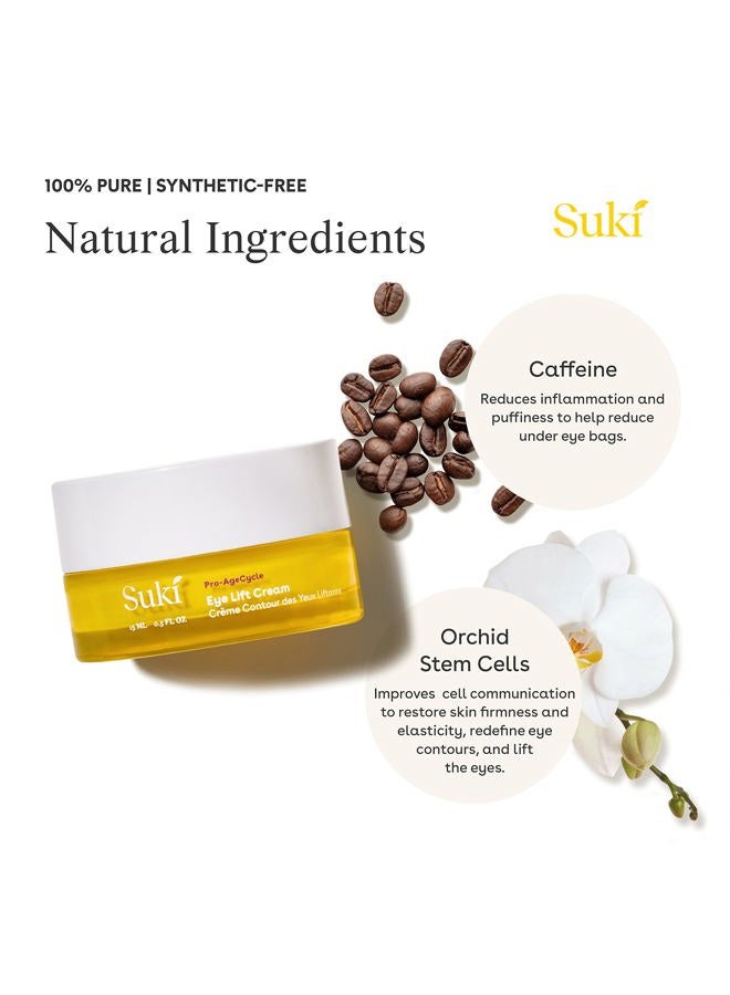 suki Skincare Eye Lift Renewal Cream - Day - With Resveratrol, Caffeine, & Vitamin C - Helps Firm, Brighten, & Nourish Delicate Under-Eye Skin - 15 ml - Image 4