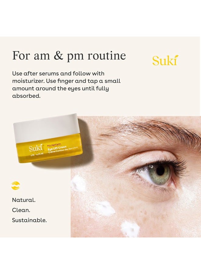 suki Skincare Eye Lift Renewal Cream - Day - With Resveratrol, Caffeine, & Vitamin C - Helps Firm, Brighten, & Nourish Delicate Under-Eye Skin - 15 ml - Image 3