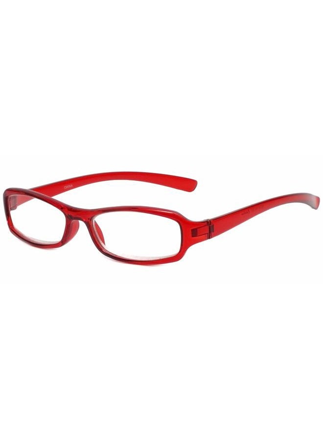 Calabria 8034 Oval Reading Glasses for Women – Lightweight Acetate Frame with Spring Hinges | Clear Magnification Lenses for Books, Phones and Screens | For Everyday Wear | Magnification 1.75x & Red - Image 1