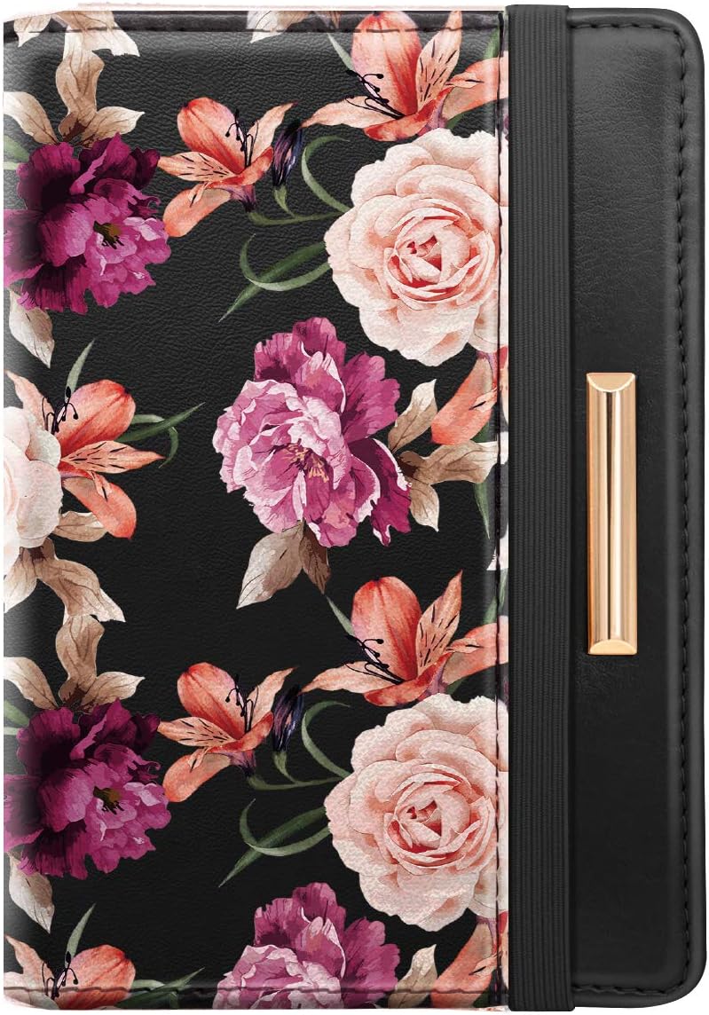 Coco Rossi Cleaner resistant Passport Holder Cover RFID Blocking Cute Slim Travel Passport Wallet for Women,Black Home & light industrial compatible - Image 1