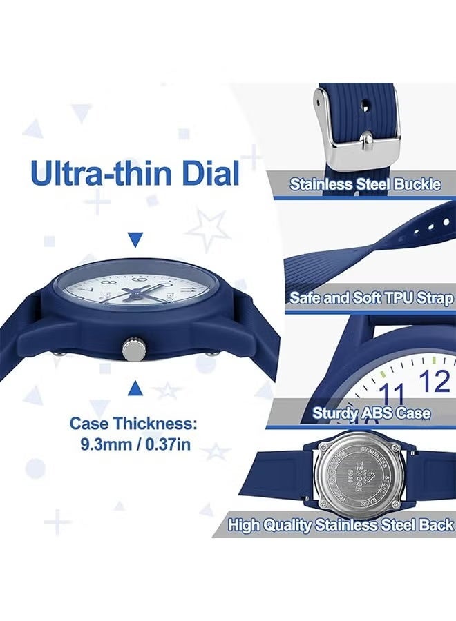 Kids Analog Watches for Girls Boys Watches with Soft Band Learning Time 50M Waterproof Children Watch Easy to Read for Ages 4-12 Kids Gift - Image 2