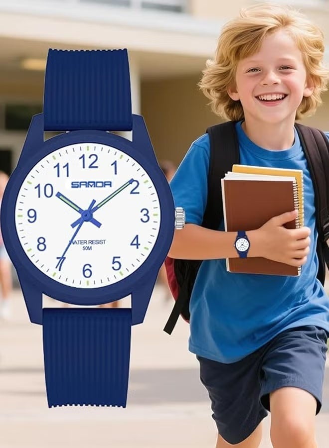 Kids Analog Watches for Girls Boys Watches with Soft Band Learning Time 50M Waterproof Children Watch Easy to Read for Ages 4-12 Kids Gift - Image 3