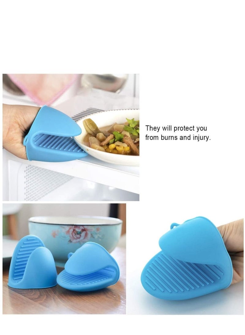 Silicone Cooking Pinch Grips Oven Mitts Potholder, Heat Resistant Pinch Finger Protector for Kitchen Cooking Baking Microwave Cooking Pinch Grips Kitchen BBQ 2 Pairs - Image 5