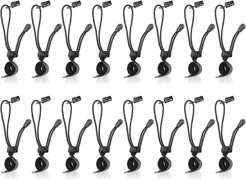 SLOW DOLPHIN Backdrop Background Muslin String Clips Holder Multifunctional for Photo Video Photography Studio 16 Pack, Black - Image 1
