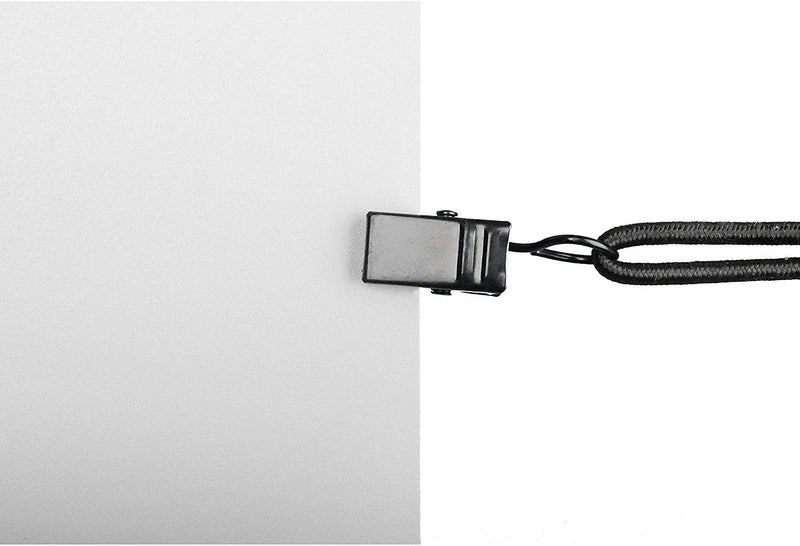 SLOW DOLPHIN Backdrop Background Muslin String Clips Holder Multifunctional for Photo Video Photography Studio 16 Pack, Black - Image 3