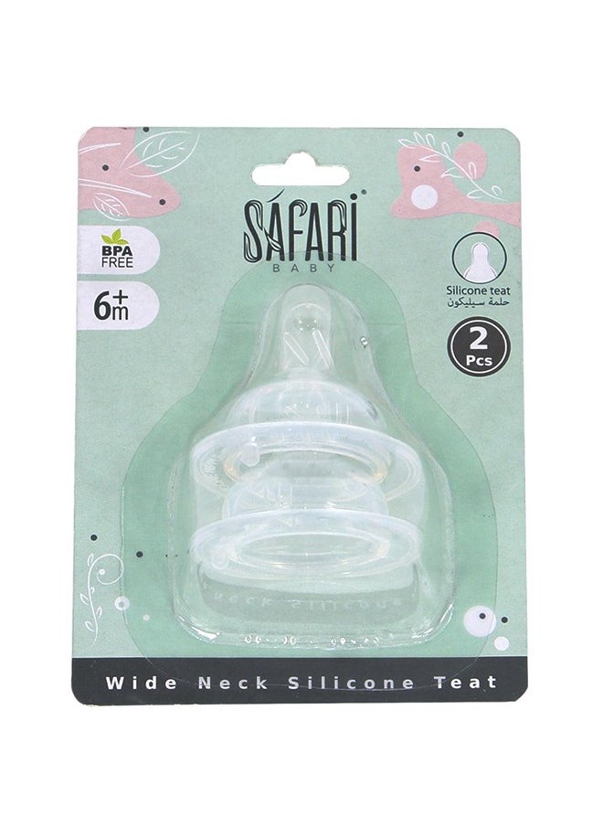 Safari Safari feeding bottle wide-neck teat 6 m +, 2 pcs  - Image 1
