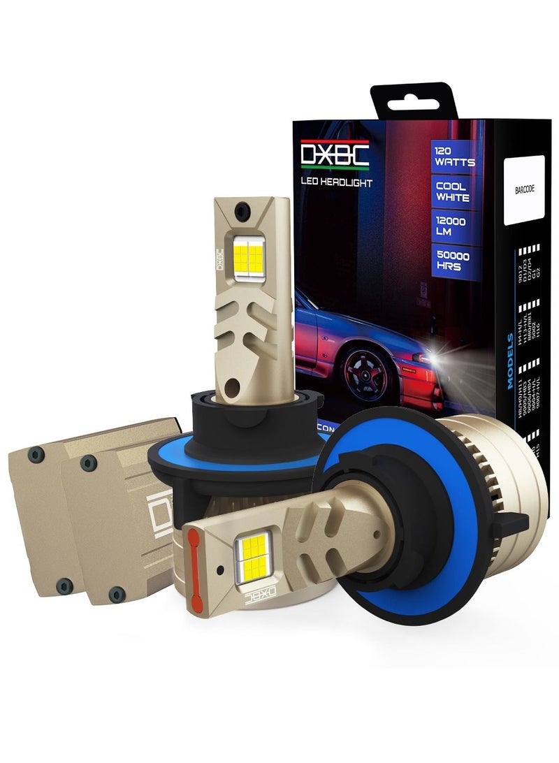 DXB-C Falcon H13/9008 LED Headlight Bulb – Bright 6500K Cool White, High & Low Beam, Plug & Play (Pack of 2) - Image 1