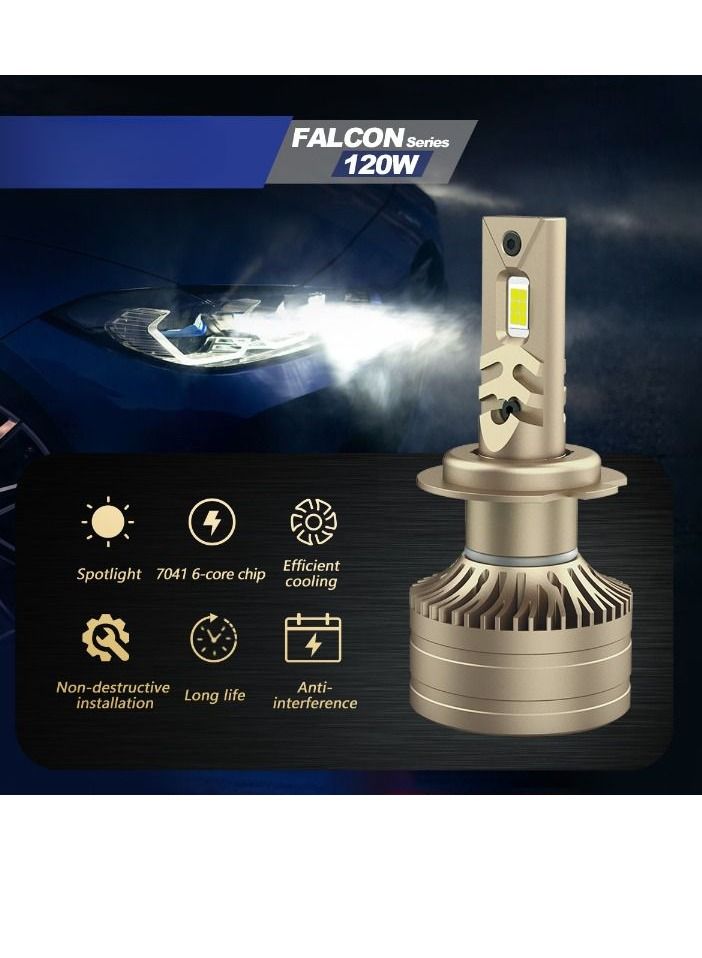 DXB-C Falcon H13/9008 LED Headlight Bulb – Bright 6500K Cool White, High & Low Beam, Plug & Play (Pack of 2) - Image 4
