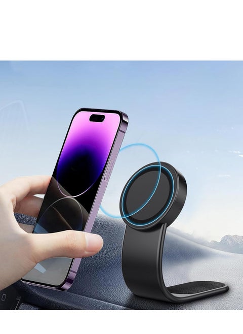 Ultra-Strong Magnetic Car Phone Holder for Dashboard  Secure Grip & Universal Compatibility with iPhone 15/14/13 Pro Max/Plus & All Android Smartphones - Sleek Minimalist Design, Easy Installation & Stable Mount for All Cars & Trucks, Hands-Free Navigation & Safe Driving Accessory.