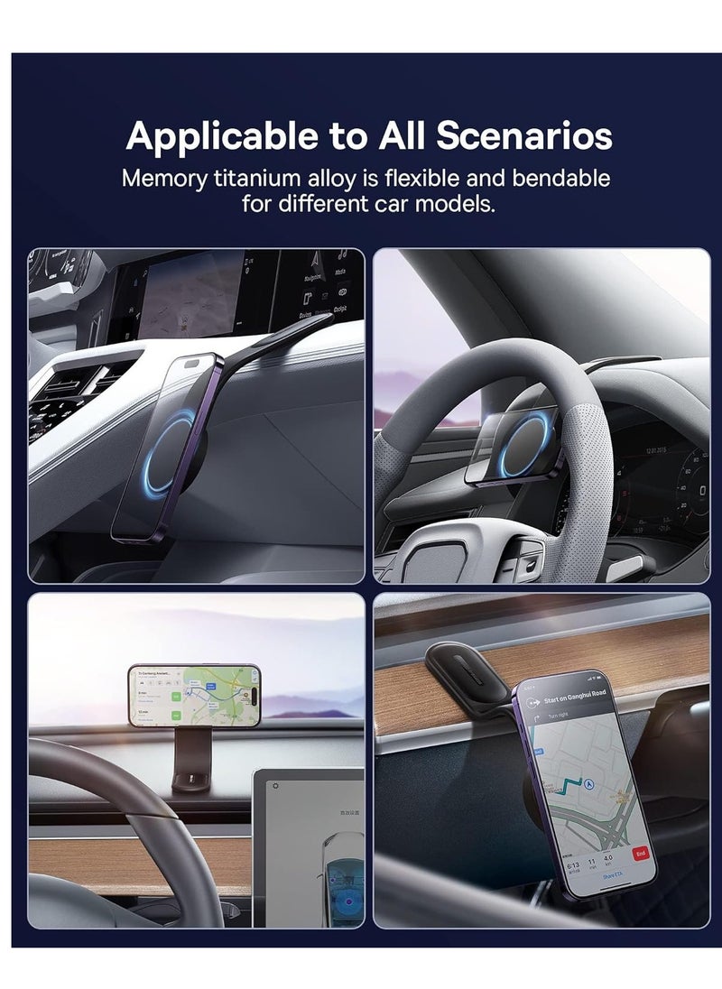 LBT - Ultra-Strong Magnetic Car Phone Holder for Dashboard  Secure Grip & Universal Compatibility with iPhone 15/14/13 Pro Max/Plus & All Android Smartphones - Sleek Minimalist Design, Easy Installation & Stable Mount for All Cars & Trucks, Hands-Free Navigation & Safe Driving Accessory. - Image 1