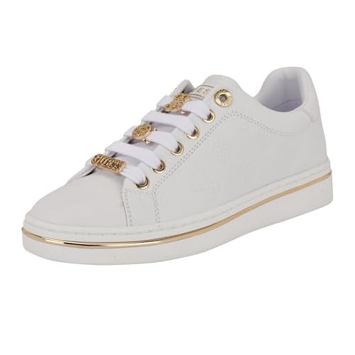 Guess Women's Stasey Sneaker, White 141, 7 - Image 1