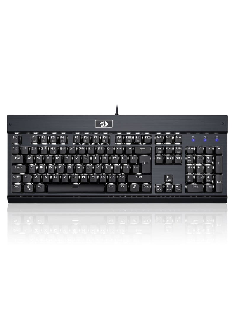 ريدراجون KG010-KN Wired Mechanical Gaming Keyboard , 100% Anti- Ghosting Multiple Keys Can be Pressed Simultaneously , 9 LED Backlit Effects ,Doule-Shot Injection Keycaps with razor sharp lighting and durability against scratching and prolonged use , Compact Mechanical Keyboard Dedicated Arrow Keys, for PC and laptop use in home and office - Brown Switch - Image 1