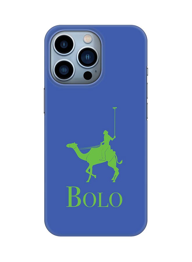 Case for Apple iPhone 14 Pro Slim Snap Classic Series Mobile Cover Hard PC Shield Matte Finish Print - BOLO Blue