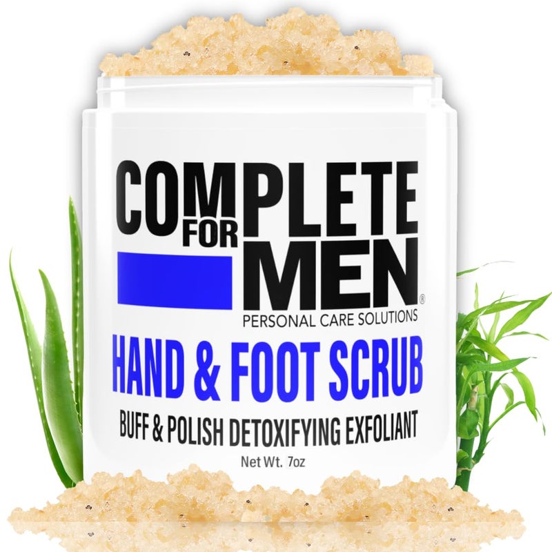 COMPLETE FOR MEN  Hand and Foot Exfoliating Scrub Sugar Scrub for Dry Skin Moisturizing Rough Skin Remover Ideal for Mens Foot and Hand Care