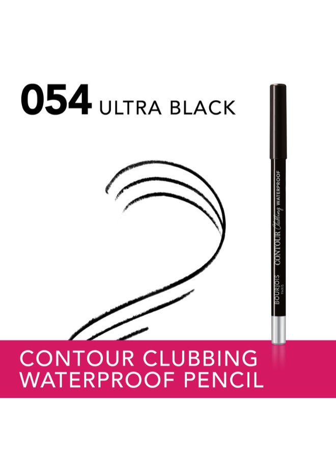 BOURJOIS PARIS Contour Clubbing Waterproof Eye Pencil - 054 - Ultra Black, 1.2 Grams  - Image 2