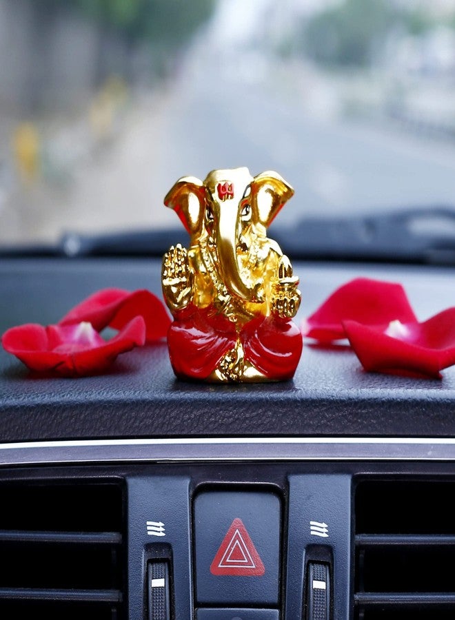 Neodrift Ganesh Idol for Car Dashboard (Real 24kt & 999 Silver Plated, Dual-Tone Gold & Silver) (Model ND06) - Enhance Your Drive - Image 1
