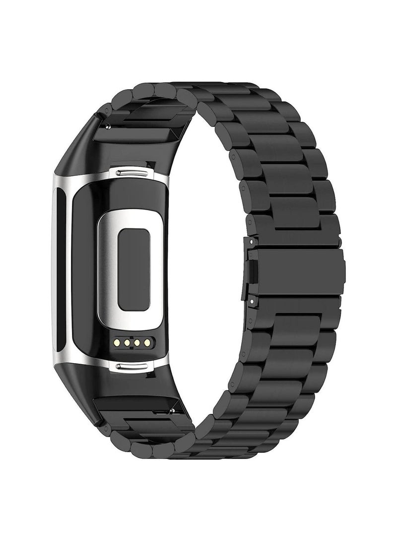 Y&D Fitbit Charge 5 Bands, Magnetic Mesh Loop Bands and Metal Adjustable Stainless Steel Wristband Replacement, for Fitness Health Tracker, 2 Pcs - Image 5