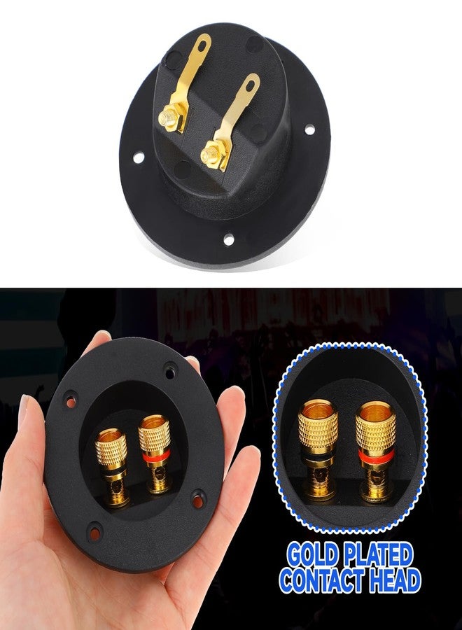 salbsever 2 Pcs Speaker Sub Box Terminals Cup for Subwoofer Box Black 3 Inch Round 2-Way Spring Loaded Jacks Wire Connector Binding Post Cup Connector Subwoofer Plug for Speaker Sub Home Car Stereo - Image 5