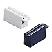 ISKYBOB Set of 2 Rolling Tube Toothpaste Squeezer Dispenser Toothpaste Seat Holder Stands WhiteNavy Blue - Image 1