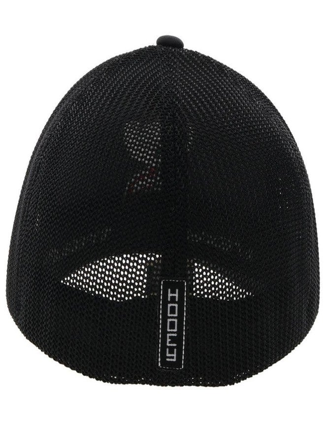 HOOEY Men's Boquillas Logo Embroidered Mesh Back Trucker Cap Black S M - Image 2
