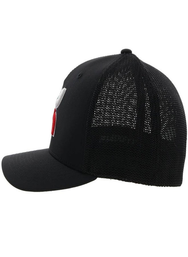 HOOEY Men's Boquillas Logo Embroidered Mesh Back Trucker Cap Black S M - Image 3