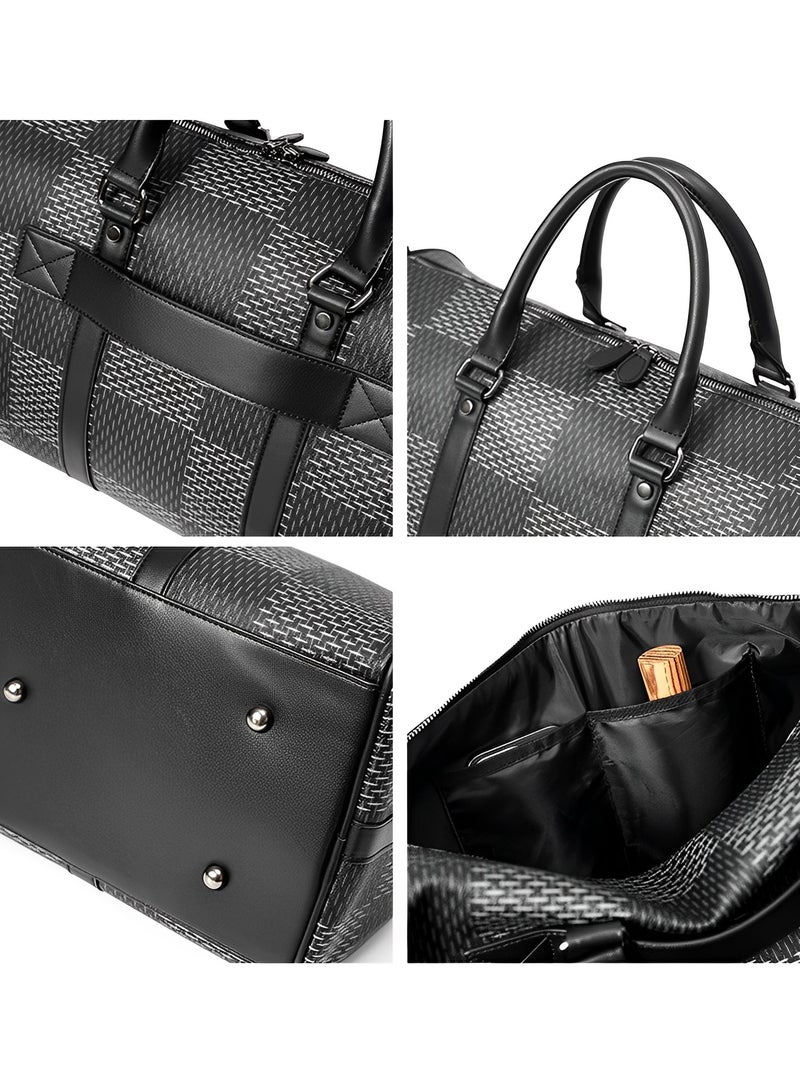 Skycare Skycare Large Capacity Travel Bag for Men and Women, Stylish Plaid Handheld and Shoulder Bag, Ideal for Short-term Business Trips & Tourism, Durable and Organized Design  - Image 4