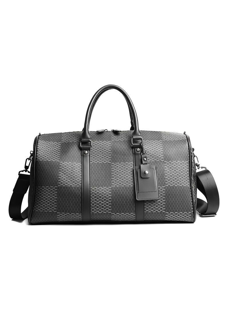 Skycare Skycare Large Capacity Travel Bag for Men and Women, Stylish Plaid Handheld and Shoulder Bag, Ideal for Short-term Business Trips & Tourism, Durable and Organized Design  - Image 1