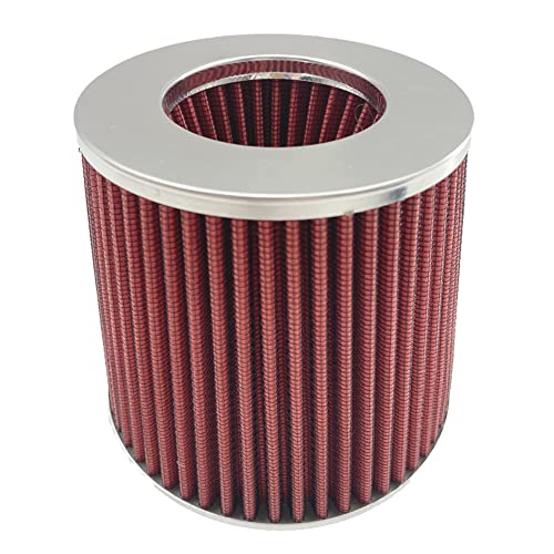 MOOSUN 3" Universal Cold Air Intake Kit Intake Pipe Kit Aluminium Automotive Air Intake Air Filter Induction Flow Hose Pipe Kit Red Filter - Image 5