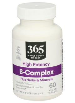 Vitamin B Complex Hi Potency Herbal Support 90 Tablets