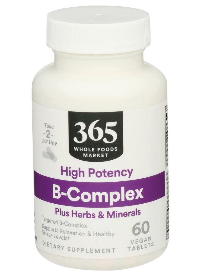 365 by Whole Foods Market - Vitamin B Complex Hi Potency Herbal Support 90 Tablets - Image 1