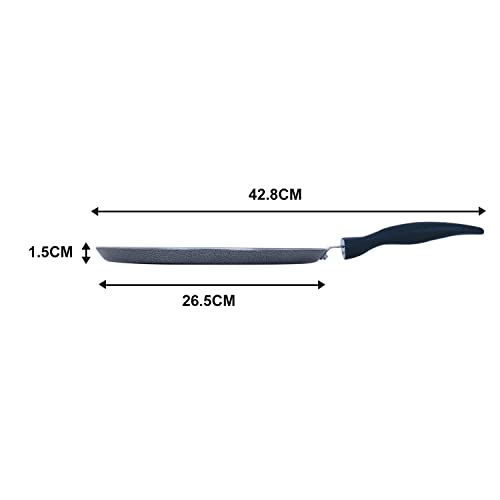 Anjali Stainless Steel Non-Stick Dosa Tava (Black, 27cm) - Image 4
