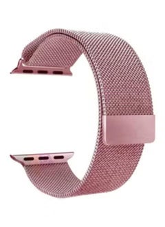 Magnetic Milanese Loop Stainless Steel Band For Smart I Watch 42Mm Rose Gold