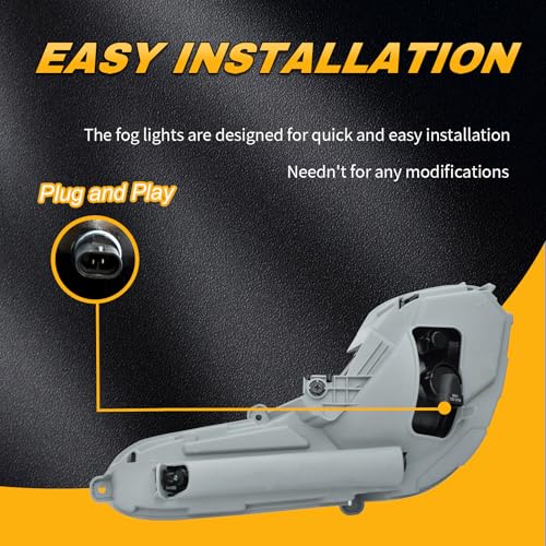 OKSIWA Halogen Fog Lights for 2012-2017 Hyundai Accent, Front Bumper Fog Lamps Replacement with Wiring Harness,Easy to Install,1 Pair Car Fog Lights set(Halogen) - Image 5