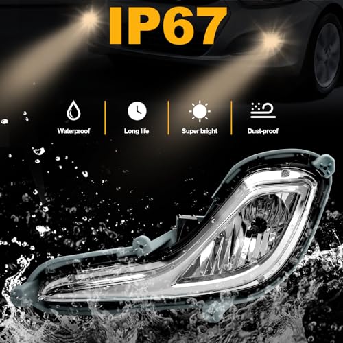 OKSIWA Halogen Fog Lights for 2012-2017 Hyundai Accent, Front Bumper Fog Lamps Replacement with Wiring Harness,Easy to Install,1 Pair Car Fog Lights set(Halogen) - Image 4