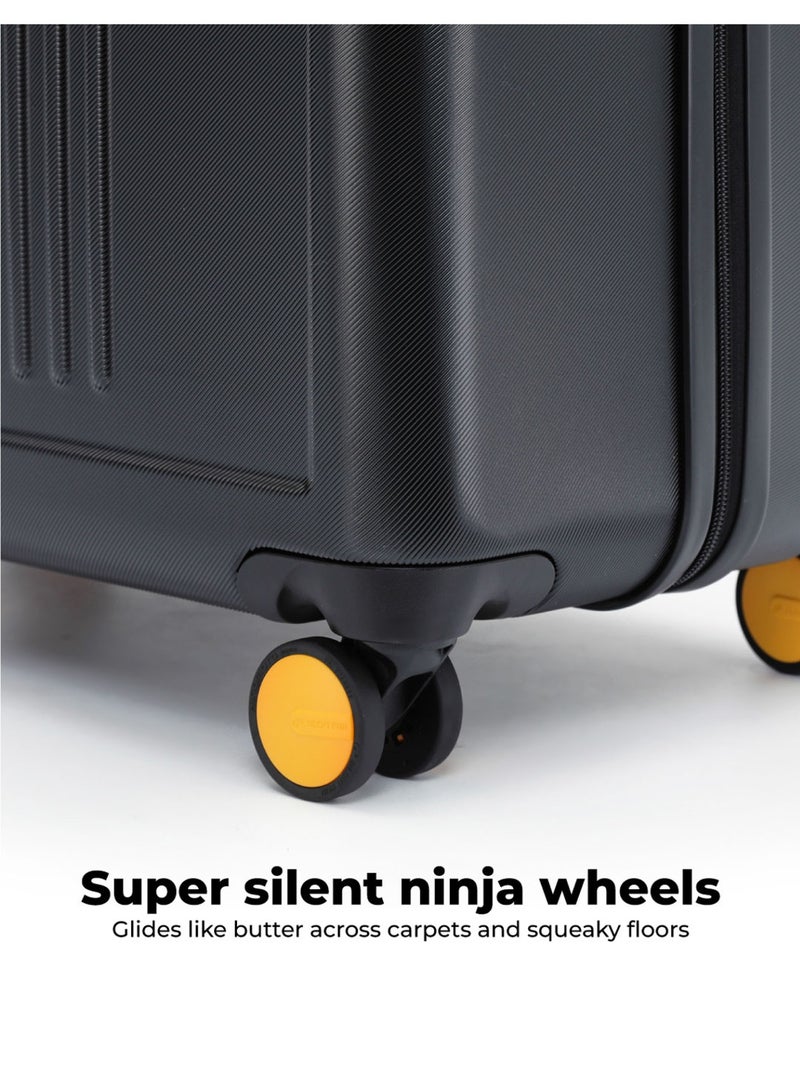 موكوبارا للتجارة ذ.م.م حقيبة سفر ترانزيت كبيرة من البولي كربونات - كريبتو .، أسود - Image 4