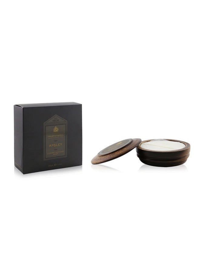 Truefitt & Hill - Luxury Shaving Soap in Acacia Wood Bowl - Apsley - Hydrating, Rich Lather for a Closer, Smoother Shave, Gentle on Sensitive Skin, Perfect for Refills - 3.3 oz. - Image 1