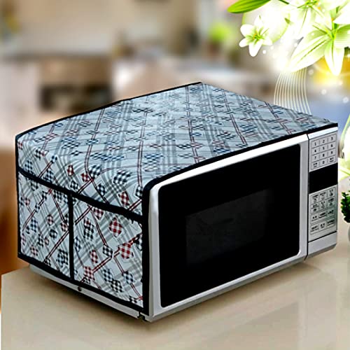 KANUSHI Industries® Microwave/Oven Top Cover with 4 Utility Pockets (VAR2-MICRO-NW-NEW-02-TOP) - Image 1