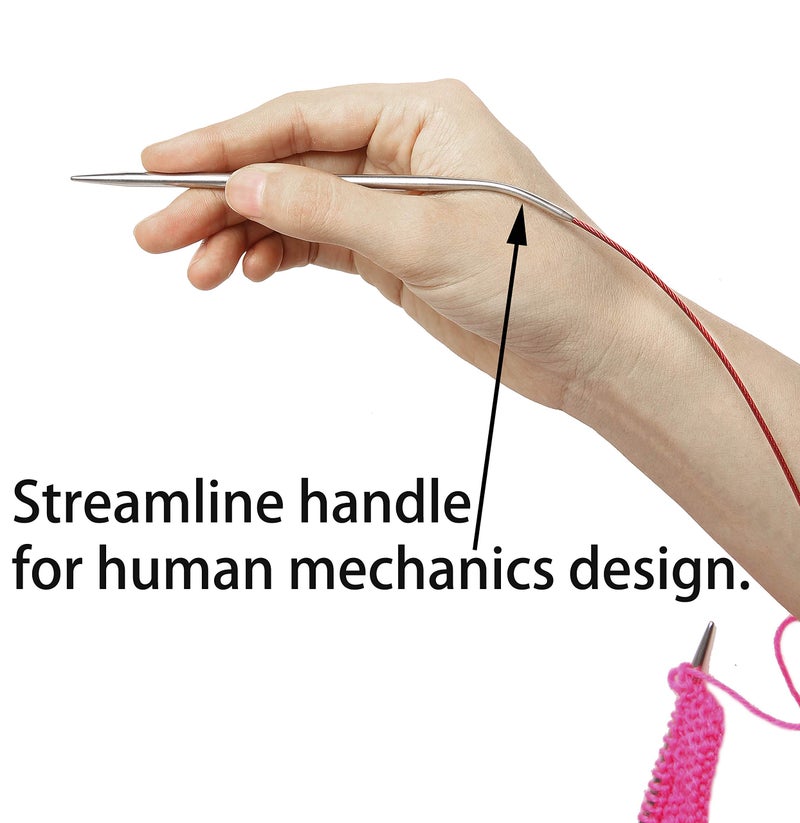 Seawhisper 40 Inch Knitting Needles Size 6 Metal Magic Loop Circular Knitting Needles Stainless - Image 5
