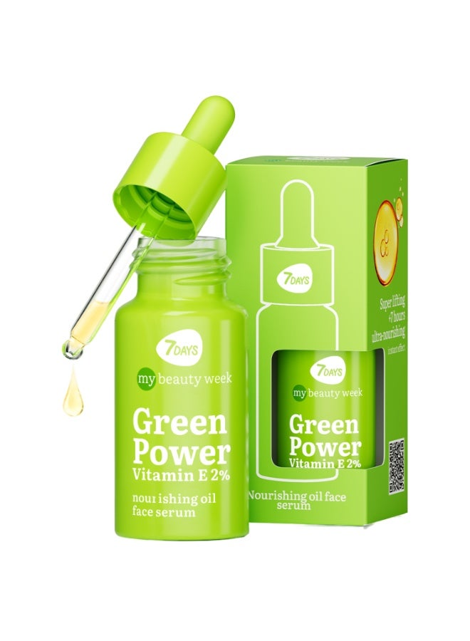 7DAYS MY BEAUTY WEEK GREEN POWER VITAMIN E 2% Nourishing oil face serum , 20 ml - Image 5
