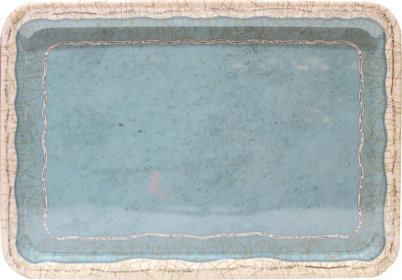 SRV Ancient-Sea Large Serving Tray 35x24cm - Melamine, Food Grade, Break Resistant