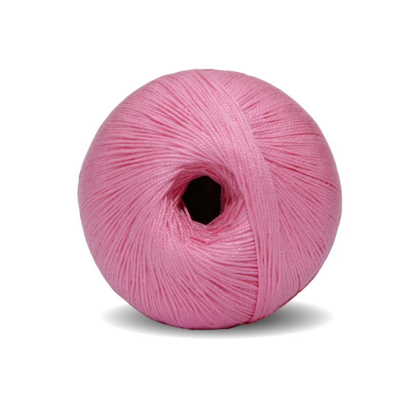 UMC STAG Size 10 Crochet Thread | 100% Combed Mercerized Cotton | Oeko-TEX Certified | 50g Ball 400 Yards | Ideal for Lace, Tatting & Crochet Projects (Pink 50, Size 10 Single) - Image 3