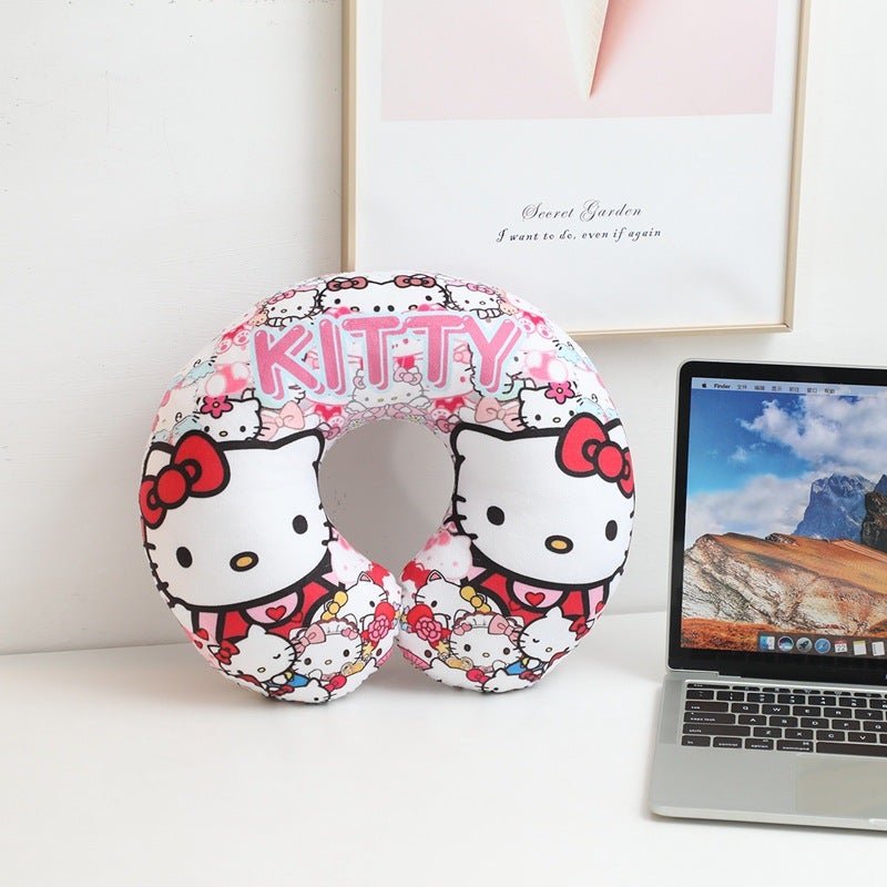 Cartoon Melody Kuromi U-Shaped Pillow for Travel Neck Support New Hello Kitty U-shaped Pillow 