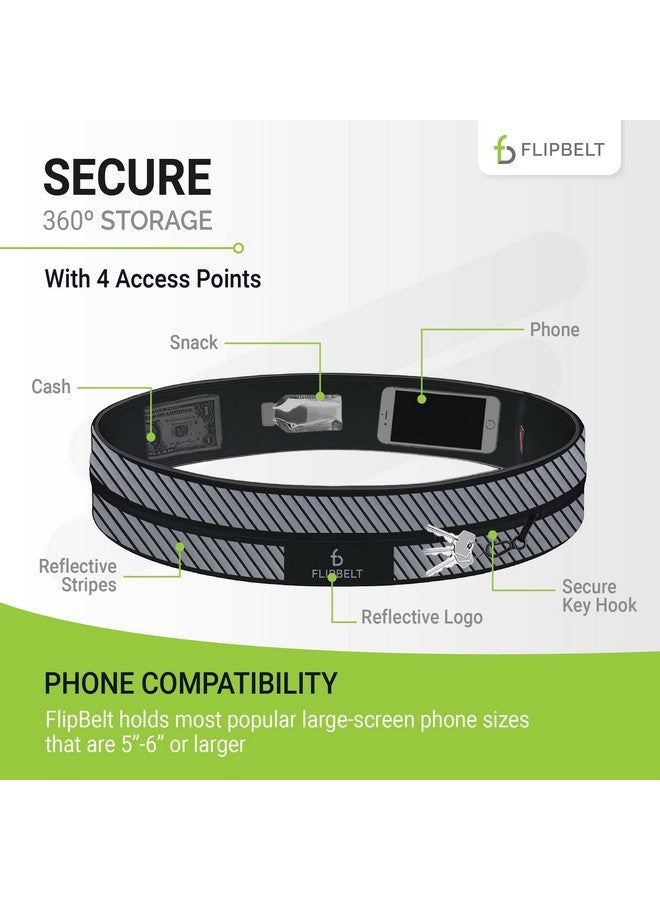 FlipBelt حزام جري عاكس أسود كبير - Image 4