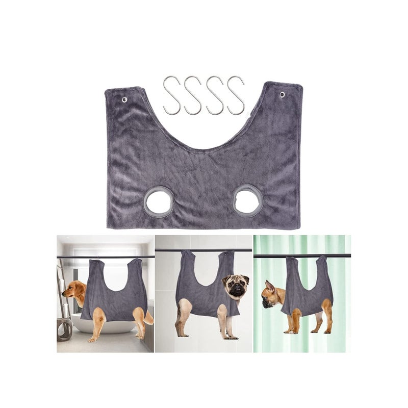 SOLARAE Dog Hammock Helper Multifunctional Pet Cat Bath Towel Dog Hammock for Bathing Washing Grooming and Trimming Nail - Image 4