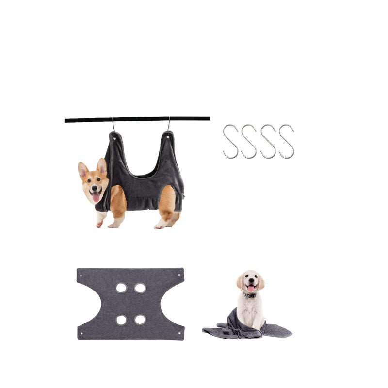 SOLARAE Dog Hammock Helper Multifunctional Pet Cat Bath Towel Dog Hammock for Bathing Washing Grooming and Trimming Nail - Image 1