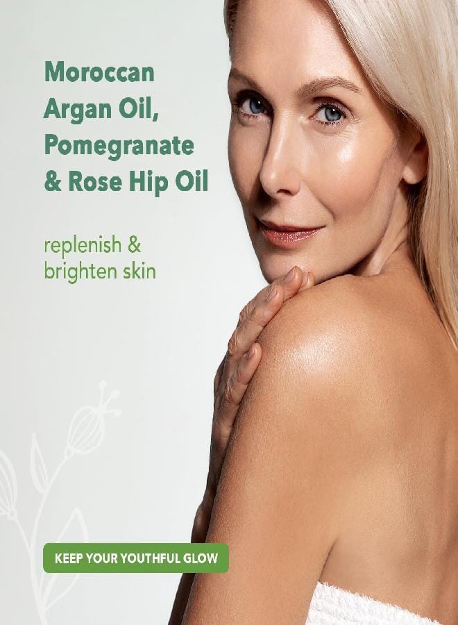Nourish ORGANIC Nourish Organic Beauty Oil - Replenishing Body Oil with Moroccan Argan Oil, Pomegranate, Rosehip Oil & Vitamin E, 3.4 Oz + Washable Cotton Round - Image 3