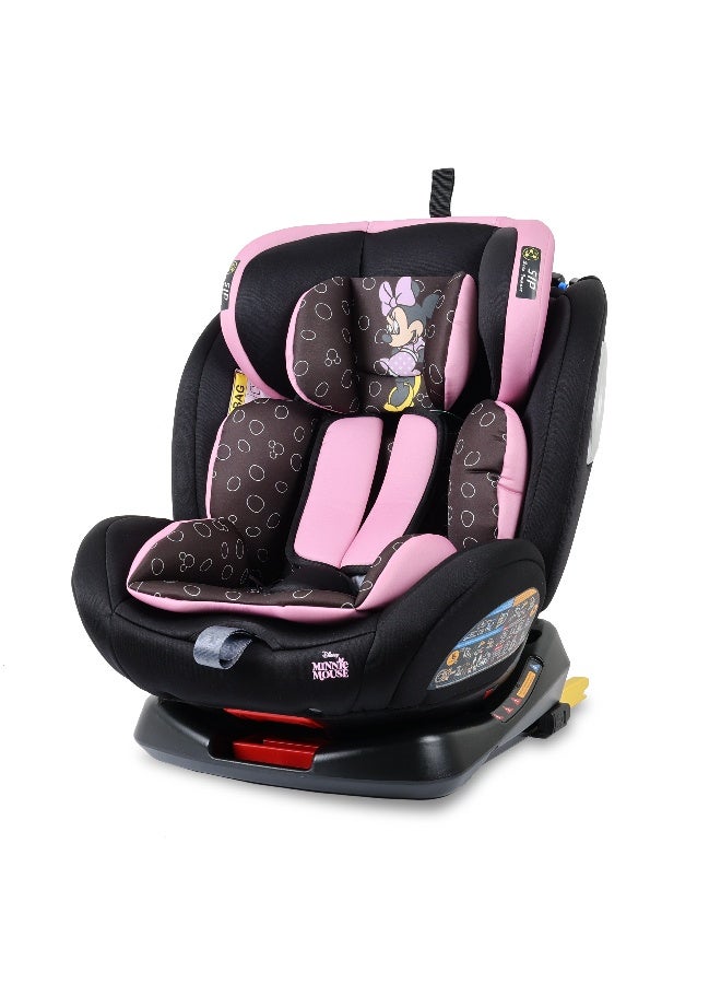 Disney 4-In-1 360° Rotation Minnie Mouse Baby/Kids Car Seat, Suitable from 0 months to 12 years, Upto 36kg - Image 1