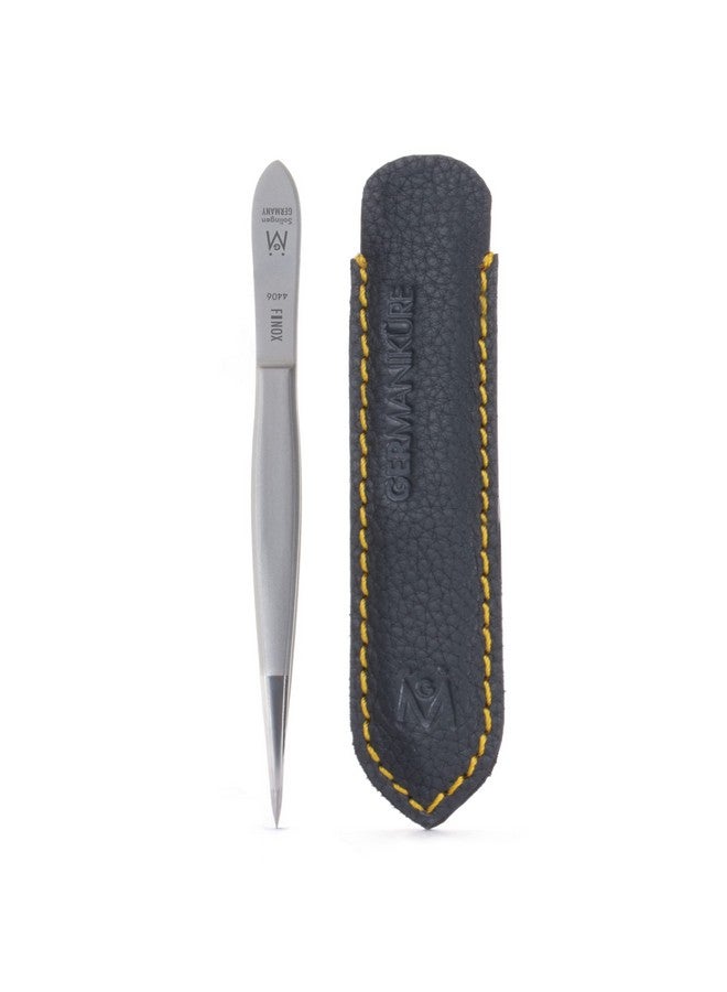 GERmanikure Pointed Tweezers In Leather Case - Made In Solingen Germany - Image 1
